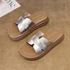 Mode Damen Hausschuhe 2025 Sommer Neue Plattform Rutschfest Outdoor Höhenvergrößernde Hausschuhe Outdoor Strandhausschuhe Luxus Modeschuhe