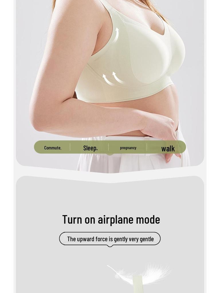 B-E Cup Plus Size Seamless Antibacterial Bra with Side Support for Women