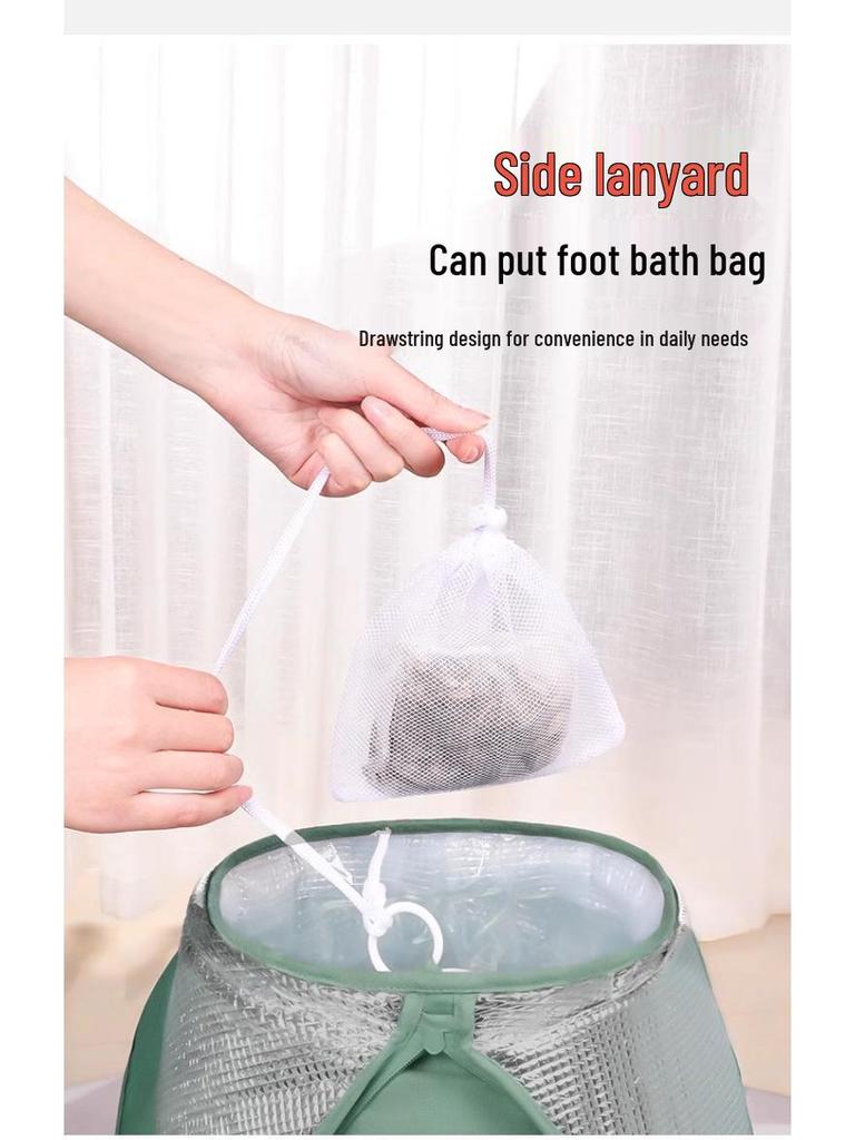 Thickened Portable Insulated Foot Bath: Folding, Deep, Travel-Friendly Foot Basin for Adults