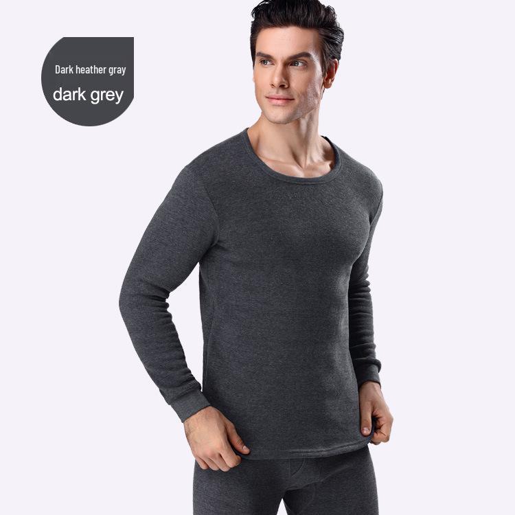 

Мужской теплый комплект термобелья однотонного цвета на флисовой подкладке для осени и зимы XL