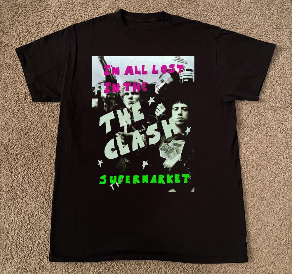 

The Clash Band All Lost In the Supermarket Unisex T-Shirt Full Size Unisex T-Shirt 5XL різнокольоровий