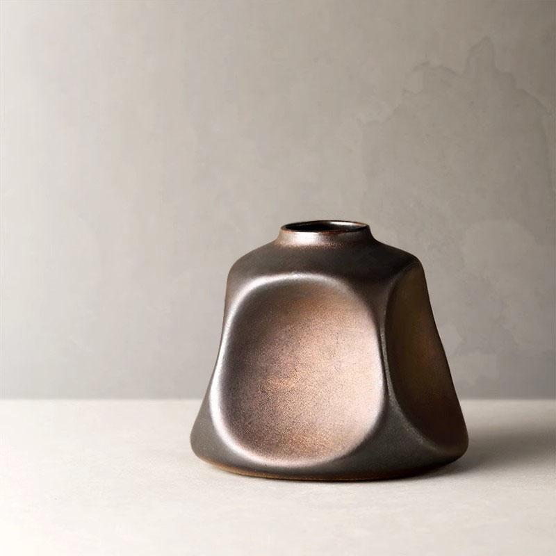 

Керамическая золотая ваза винтажное искусство цветочная композиция домашний гидропонный контейнер интерьер гостиная обеденный стол ваза домашнее украшение