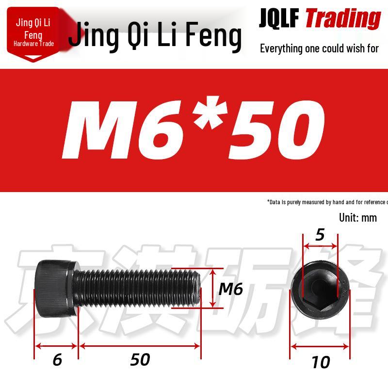 M6-M24 High-Strength Black Hex Socket Reverse Thread Cap Screw
