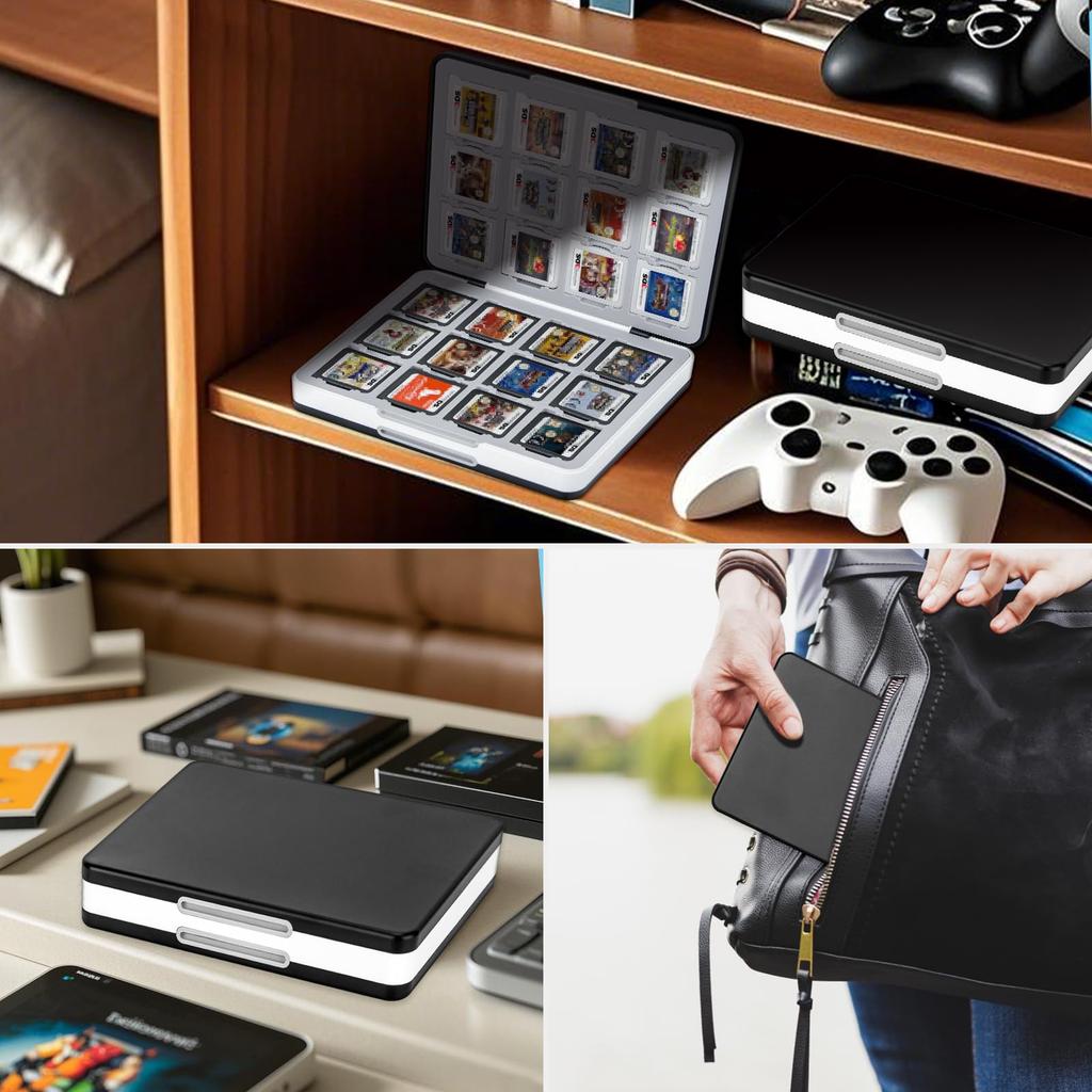 Homgaty 3DS-Spiel Kompatibel mit 3DS-Kassette DS-Software-Spielkarte Einfach Staubdichtes Gehäuse, 48er-Pack, 3DS/DS, Gehäuse, Aufbewahrung, Hülle, Schutz-, Trag-,