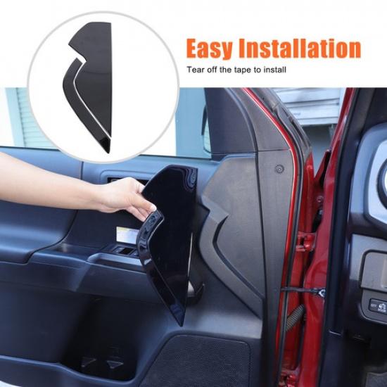 Glossy Black Door Anti-collision Panel Trim Cover For Toyota Tacoma 2015-