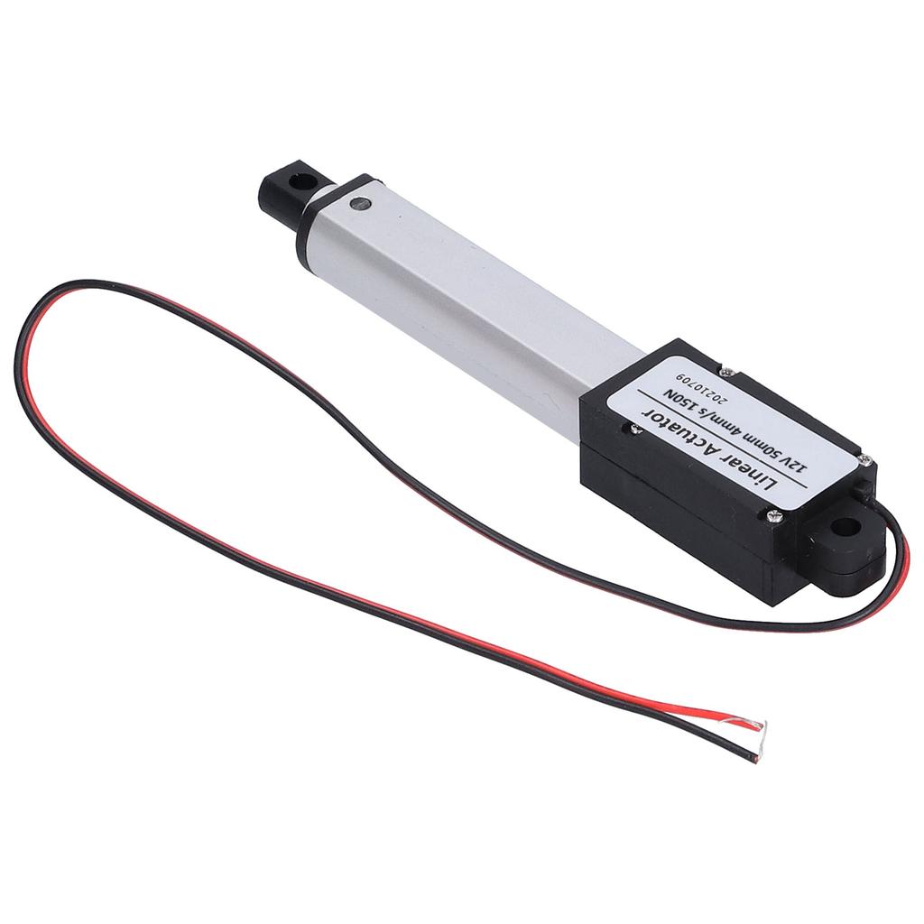 Actuador Lineal 50mm de Carrera CC 12V Bajo Ruido Interruptor de Límite Interno Mini Actuador de Movimiento Lineal para Automoción