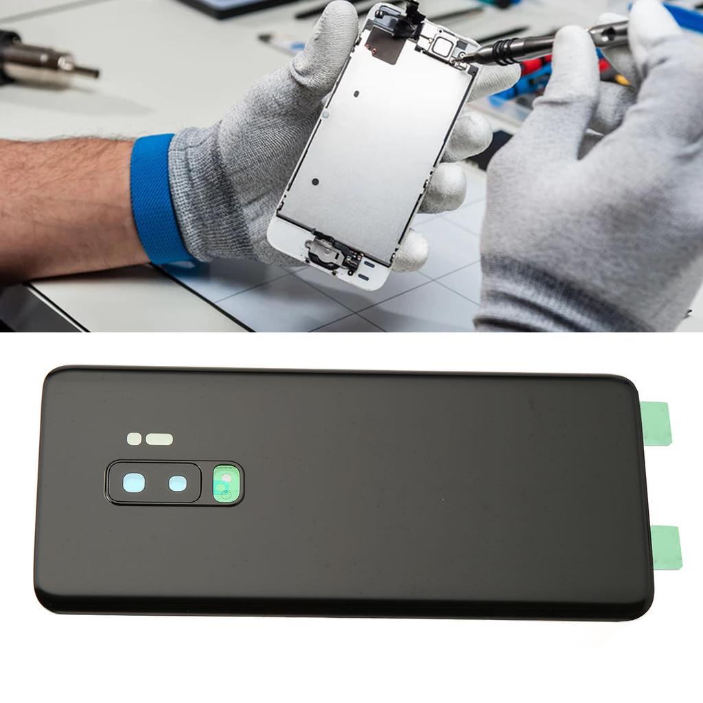 Glass Battery Back Cover Replacement Rear Door Panel with Pre Installed Camera Lens Adhesive for Gal