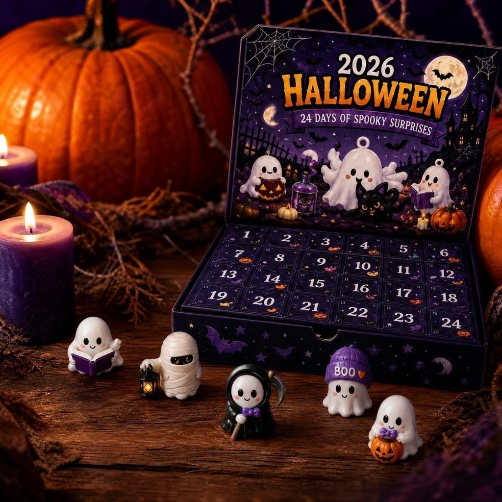 2026 Halloween Advent Calendar with 3D Resin Figurines - Countdown Calendar for Kids, Teens and Adults