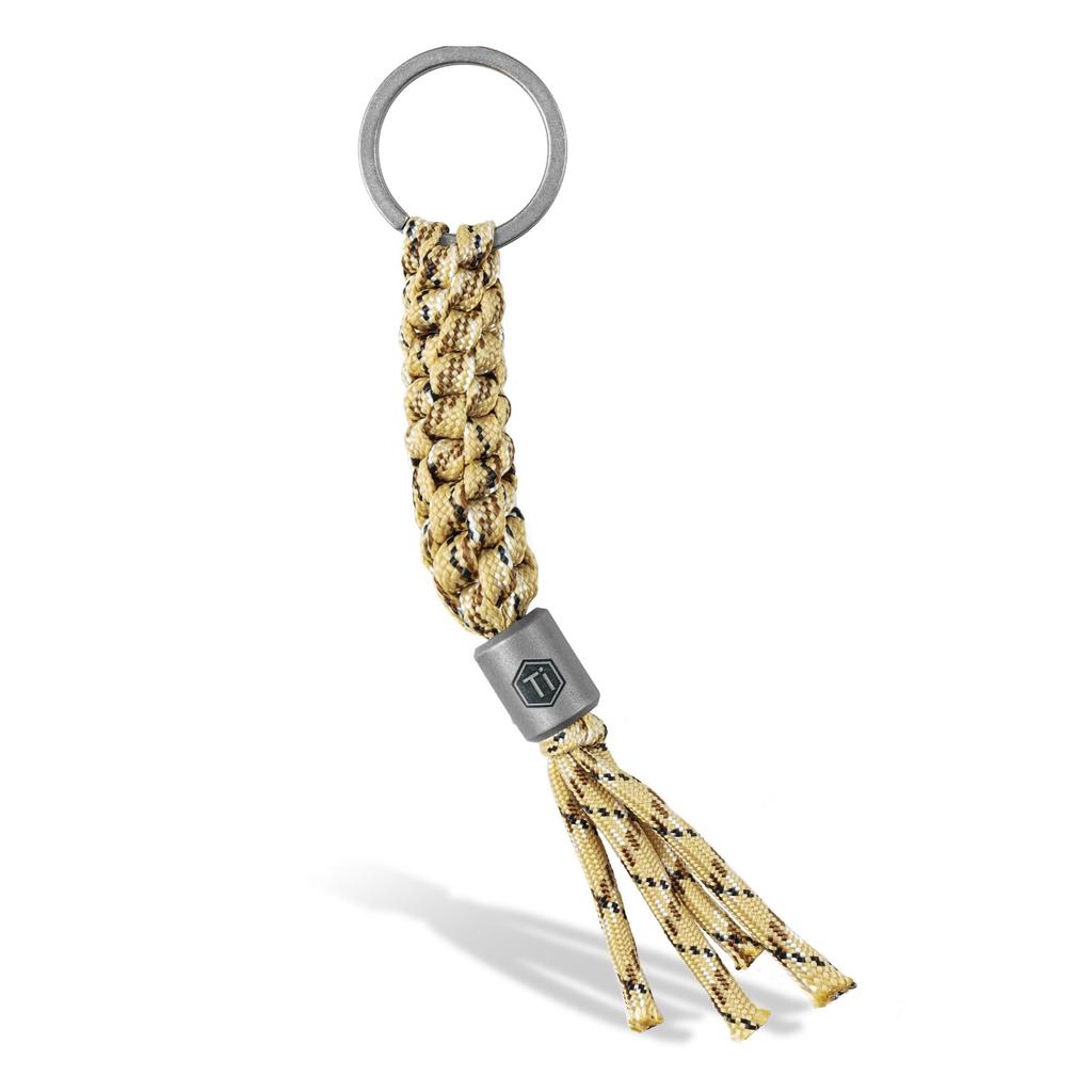 KeyUnity Paracord Keychain Stylish Key Key Key Loss Accessory for Knives and Outdoors KC02, Two-Color Braided, Ring, Strap, Charm, Prevention,