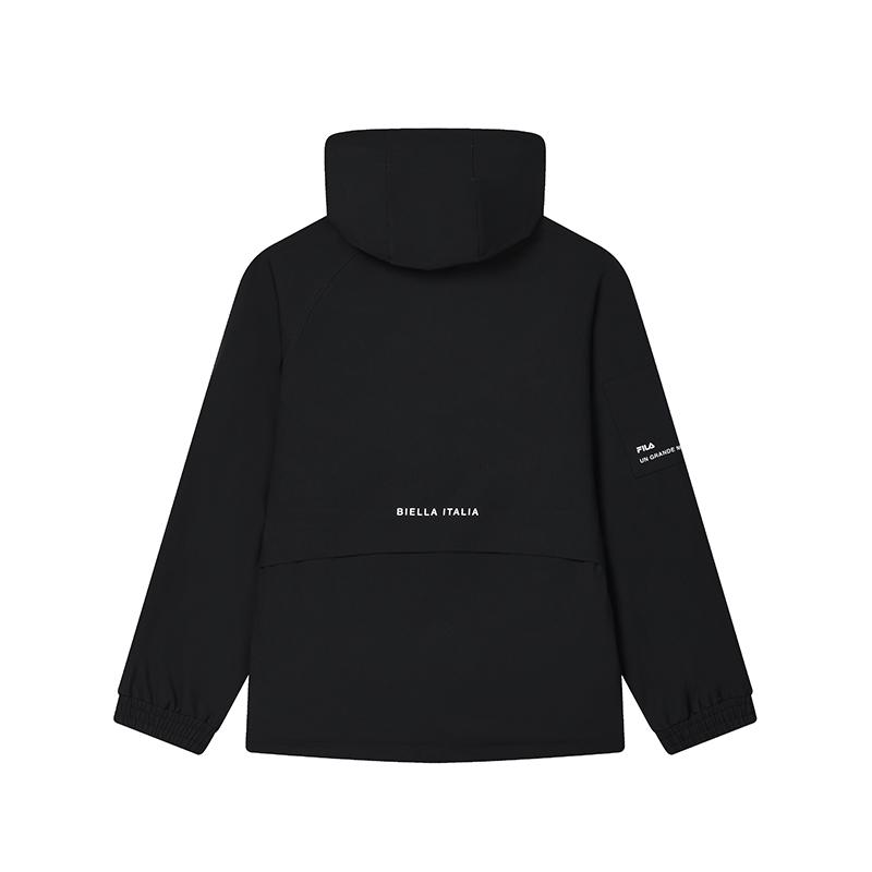 Fila Simple Hooded Woven Jacket Men Jackets Black F11M519714FBK