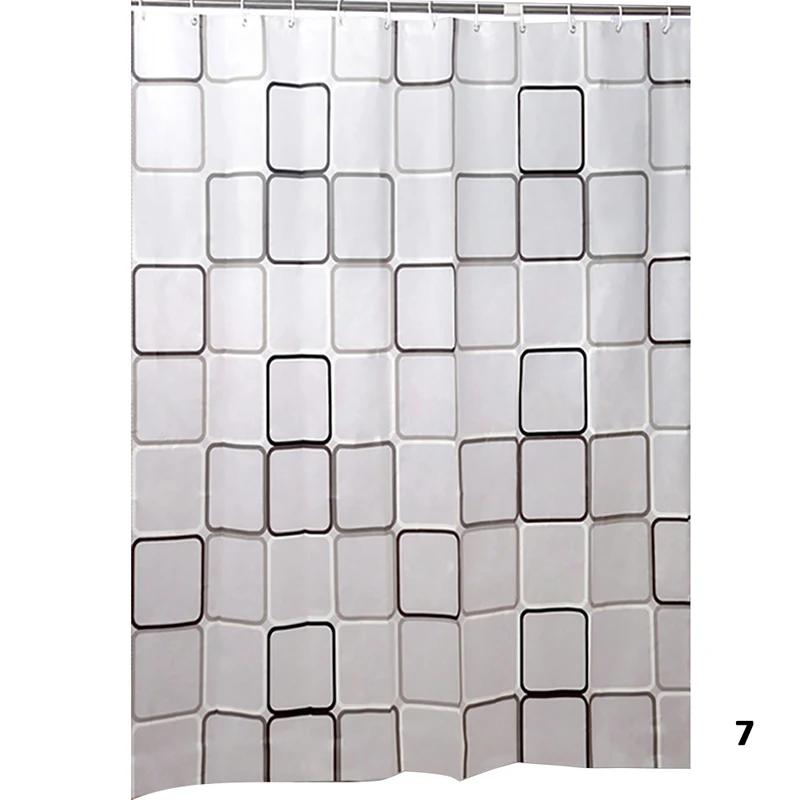 Waterproof Peva Shower Curtain Set With 12Hooks 71"X79" Plastic Shower Curtain For Bathroom Decor Washable Shower Curtain