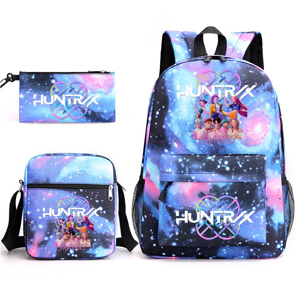 3-teiliges/Set Anime-bedruckter Rucksack mit Umhängetasche und Federmäppchen für Teenager-Schüler Jungen Mädchen Schultasche Große Kapazität Buchrucksack Kindergeschenk Rucksack