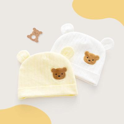 Pure Cotton Double-Layered Newborn Hat for Fontanelle Protection, 0-6 Months, Spring & Autumn