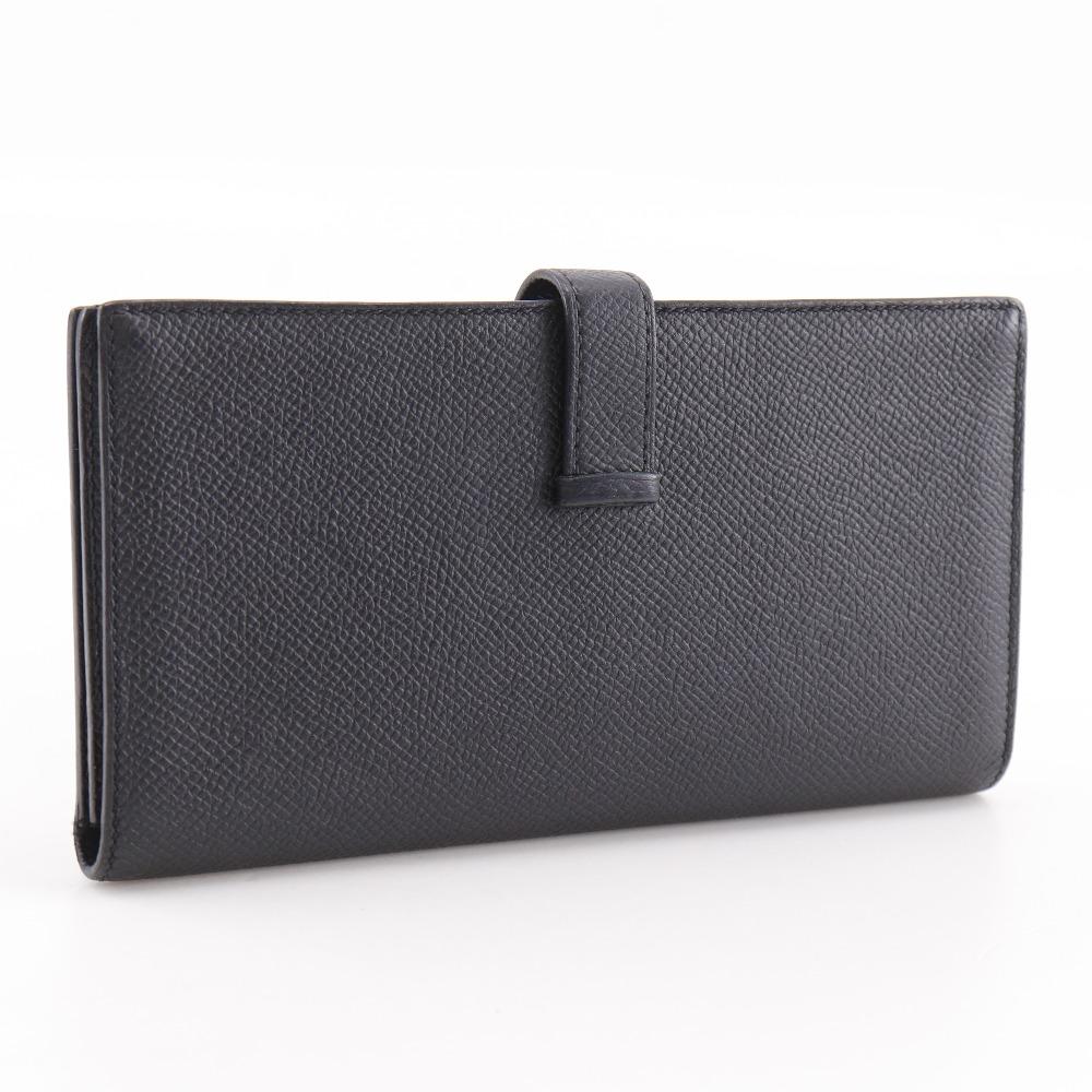 HERMES Beansufla Purse black Epsom unisex Used