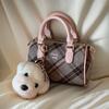 British Afternoon Tea Pillow Bag Women's Autumn and Winter Plaid Hand Bag Shoulder Messenger Bag