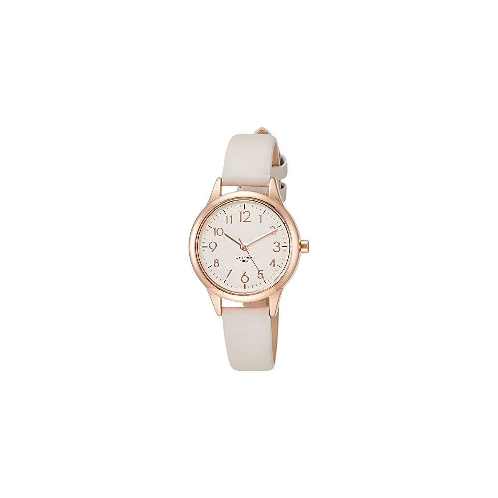 Fieldwork Juvia Analog Waterproof Watch Leather Strap ST257p-1 Women s Gray