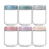 6Pcs 10/16/24 Oz Overnight Oat Jar Glass Mason Jars Fresh-keeping Jar  Yogurt