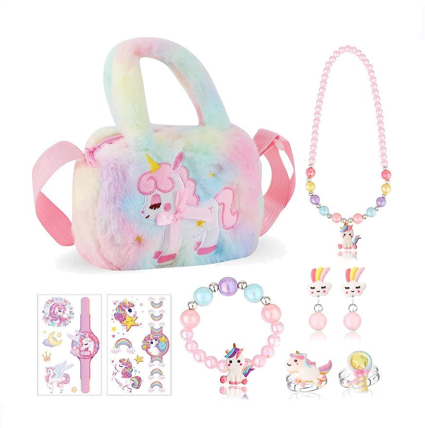 Unicorn Cartoon Shoulder Bag for Kids – Cute TPU Crossbody & Travel Storage Bag