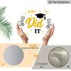 2D Flat Aluminum Graduation-themed Wall Decorations, Available in Various Sizes, Featuring A Yellow and Black Inspirational Graduation Cap Design