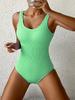 2024 European & American Multi-Color Candy One-Piece Women's Swimsuit In New Wrinkled Fabric
