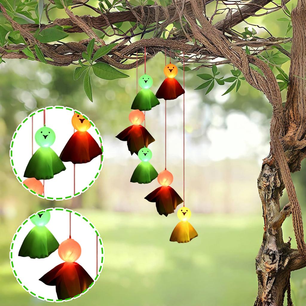 Powered Wind Light, Colorful LED Hanging for Garden Patio Balcony Outdoor Decor