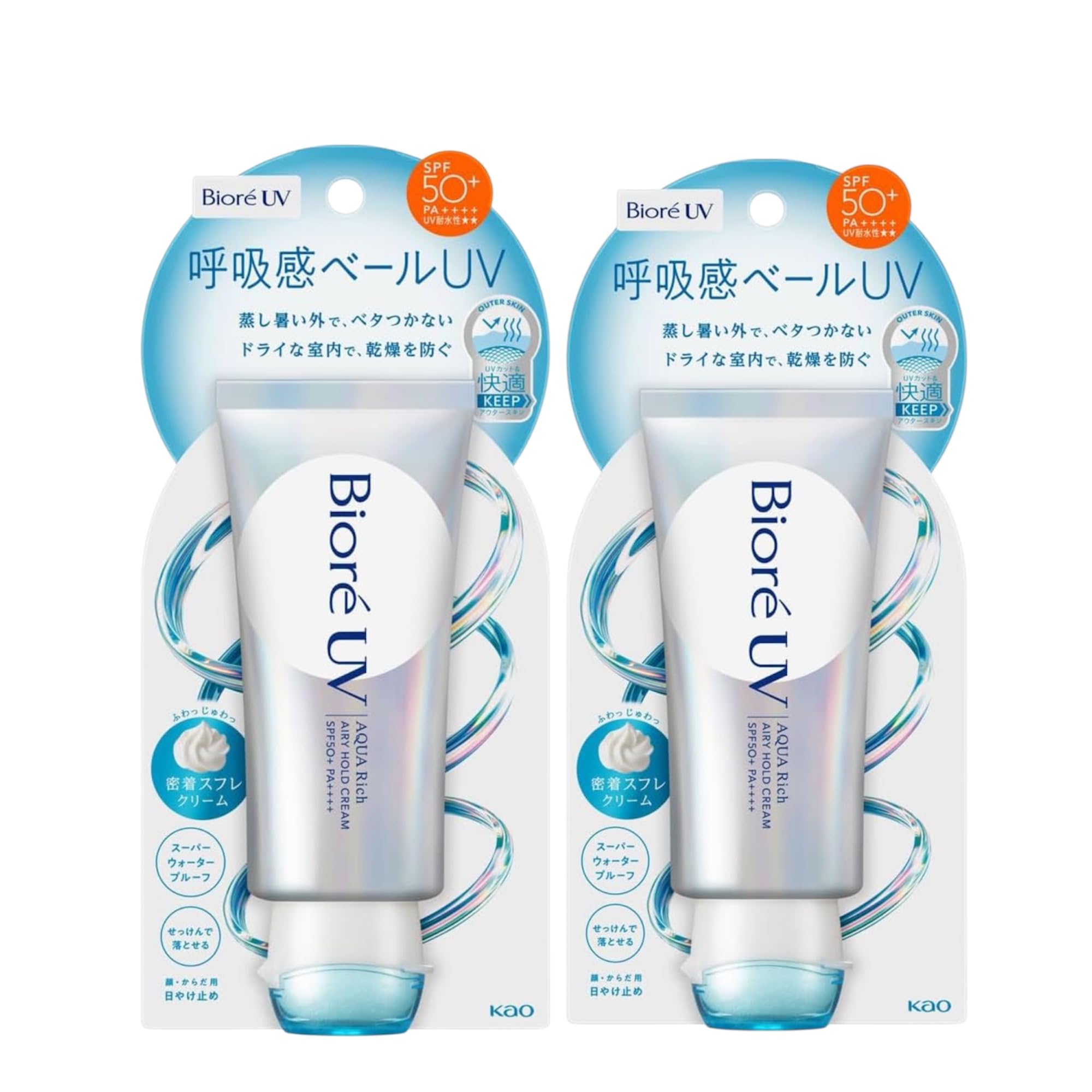 Весна/Лето 2026 Biore UV Aqua Rich Airy Hold Крем Дышащая вуаль Упаковка 2