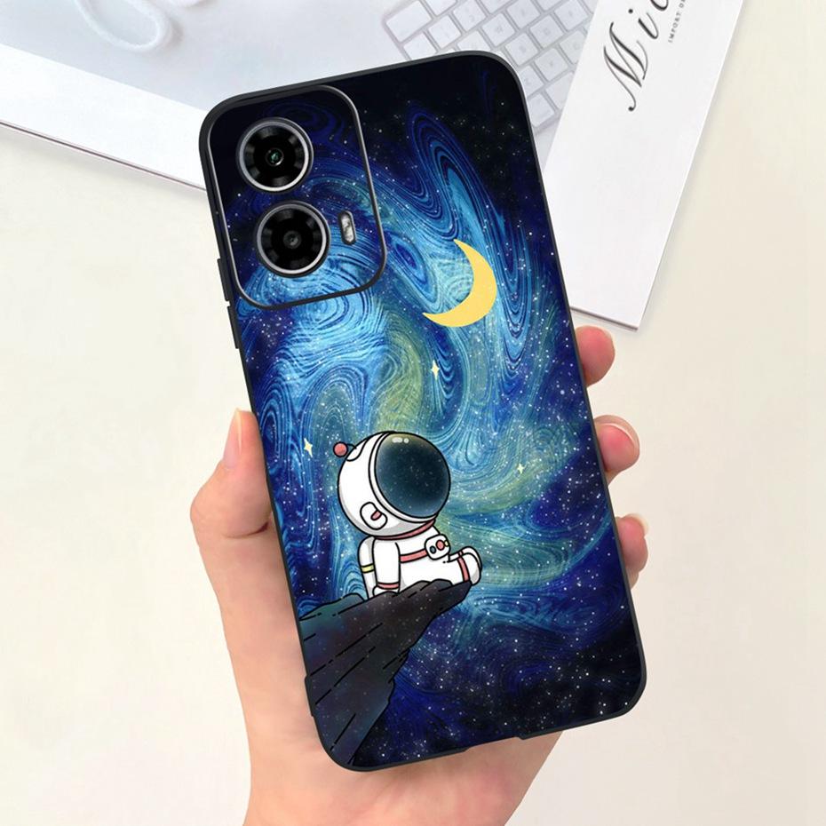 2024 New Fashion Case For Motorola Moto G24 G34 Black Silicon Soft Protective Back Cover For Moto G24 G34 4G 5G Phone Cases