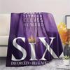 1PC SIX the Musical Print Flannel Blanket, High quality Comfortable for All Seasons, Home Decor, Warmth and Comfort, Perfect for Christmas Gifts163