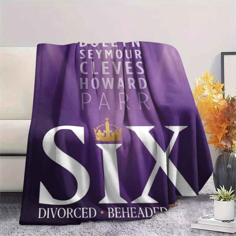 1PC SIX the Musical Print Flannel Blanket, High quality Comfortable for All Seasons, Home Decor, Warmth and Comfort, Perfect for Christmas Gifts163
