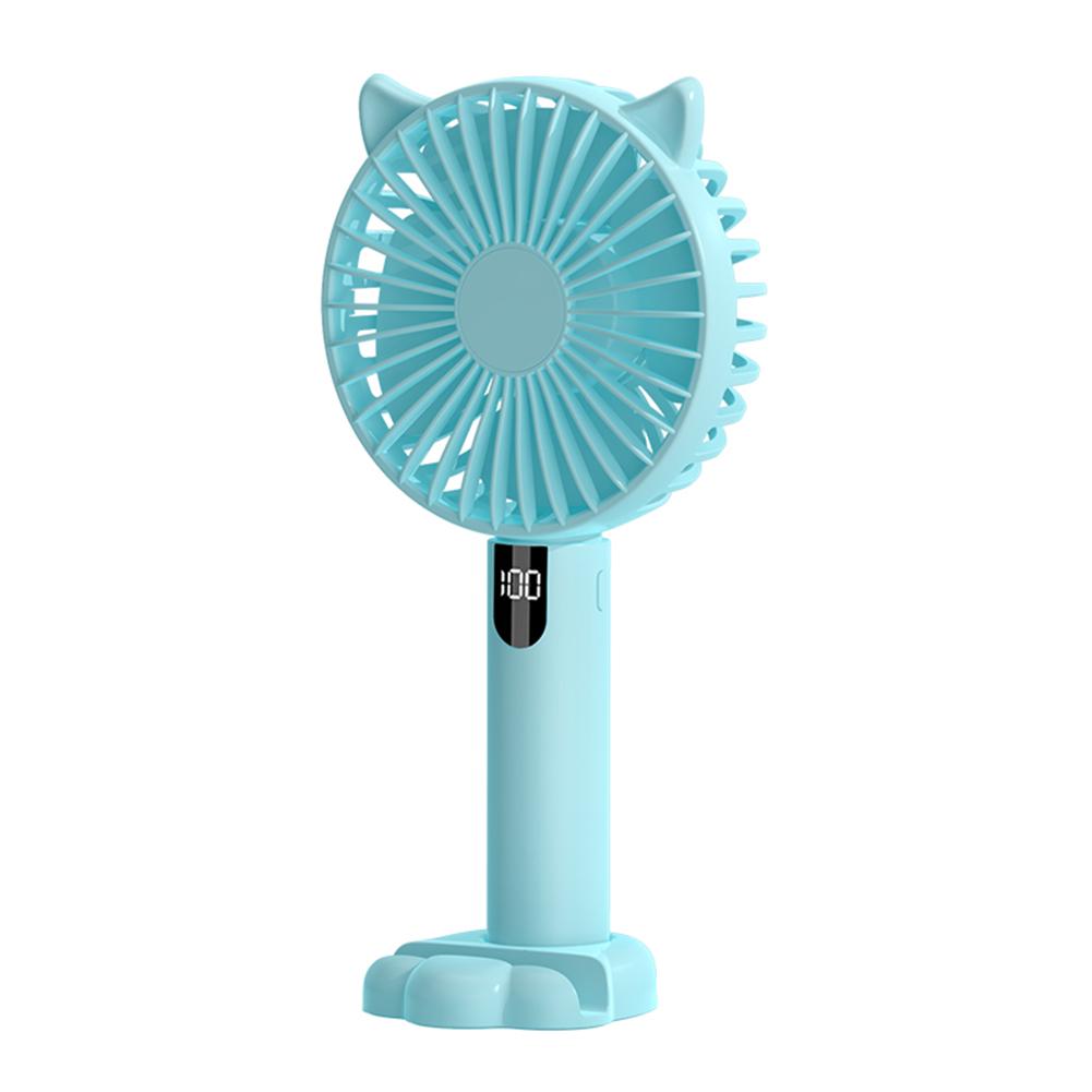 Portable Handheld Fan USB Rechargeable Personal Fan with Digital Display Small Hand Fan 5 Speeds for Travel/Outdoor/Home/Office