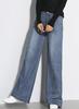 Sueeya Denim Simple and Casual and Perfect for Everyday and Denim Size 2XL Women's Wide-Leg Pants, Flattering, High-Waisted, Stylish, Commuting, Wear,