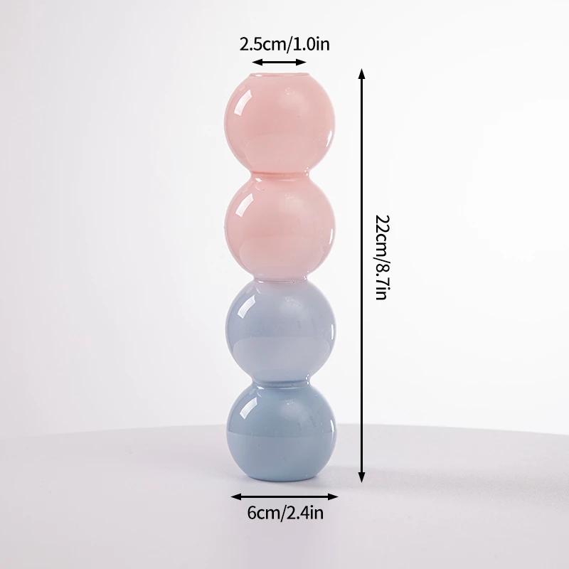 Glass Bubble Vase Flower Arrangements Vase Green Plants Hydrocuring Bottle Office Desk Ornaments Bubble Decorative Vase