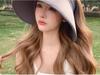 Women's Wide-Brim Summer Topless Sun Hat with UV Protection for Outdoor Sports