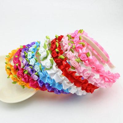 Kids Flower Hairband Baby Wreath Party Wedding Floral Girls Hair