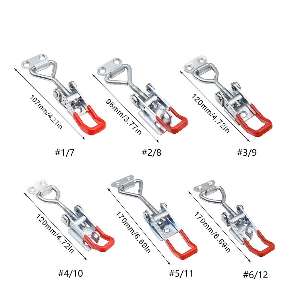 1Pc Toggle Latches Clamp Stainless Steel Pull Hasp Latches Large Hasp Clamp for Smoker Lid Jig Case Trunk Easy To Use