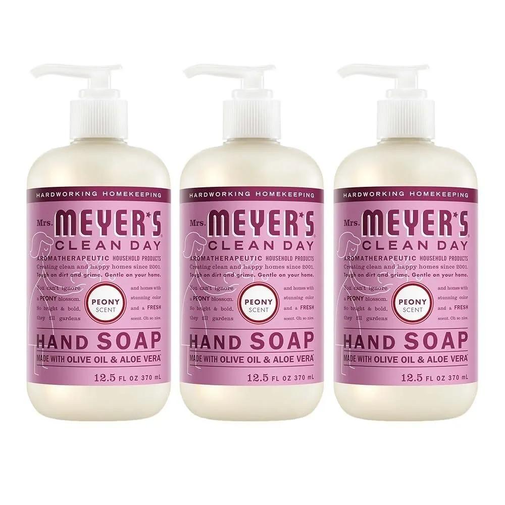 Mrs. Meyer s Clean Day Hand Soap Peony Scent 370ml Set of 3