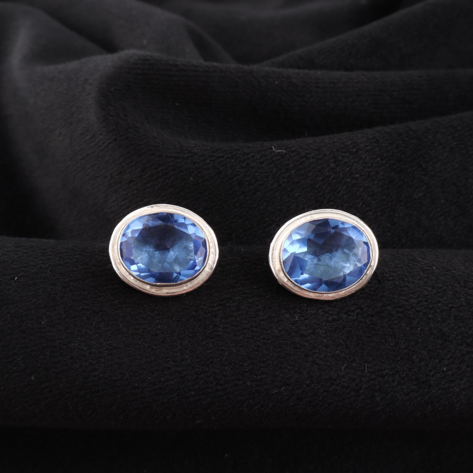 

Танзанит Драгоценный камень 925 Стерлинговое серебро Ювелирные изделия Ручной работы Пусеты Женские серьги 0,5 EE-178-13