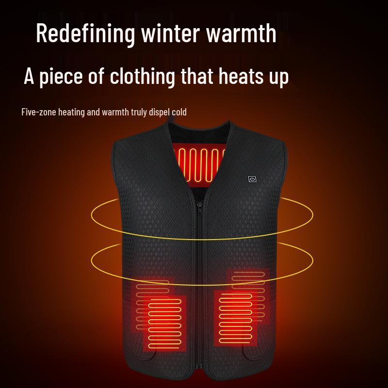 Winter USB Electric Heated Vest with Smart Carbon Fiber Technology