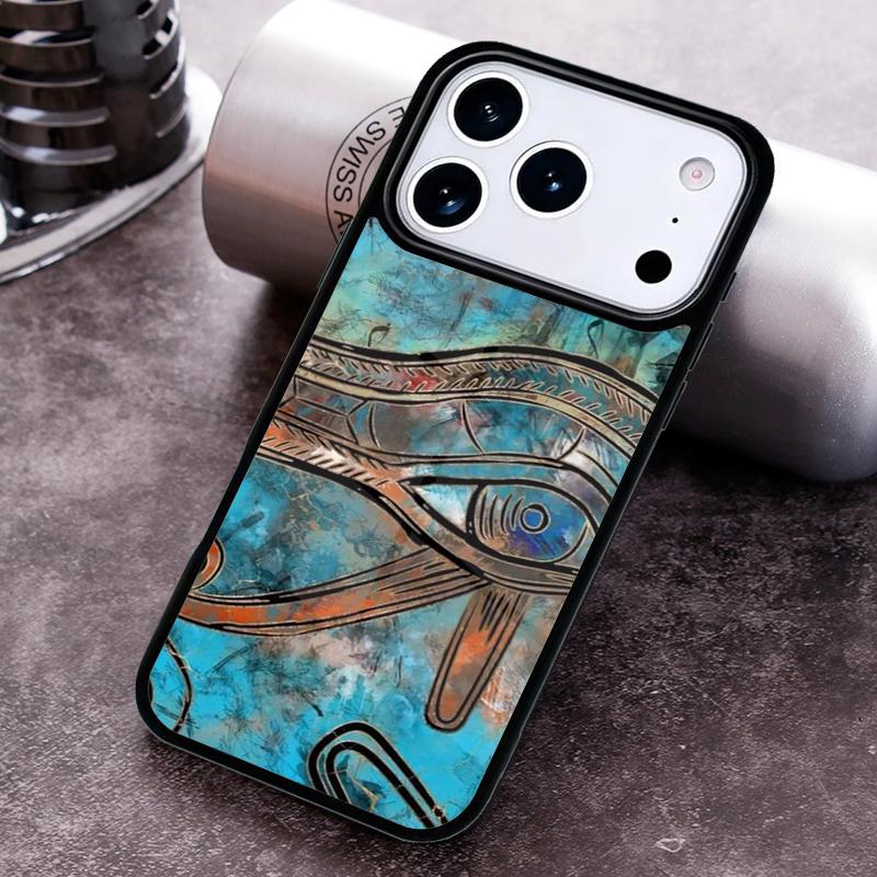

Sacred Eye of Horus Egypt Fresco Phone Case For iPhone 17,16e,15,14,13,12,11,Mini,Pro,MAX soft Silicone Cover iPhone 13 Pro
