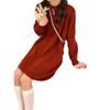 Soft & Cozy Knit Dress: 2026 Autumn/Winter Slimming Mid-Length Woolen Base Layer for Petite Women