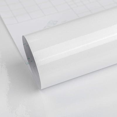 Tapete, weiß, glänzend, Tapetenaufkleber, abnehmbar, Remake-Blatt, weißes Schneideblatt, wasserfest, ölbeständig, schimmelresistent, schmutzabweisend, für den Innenbereich