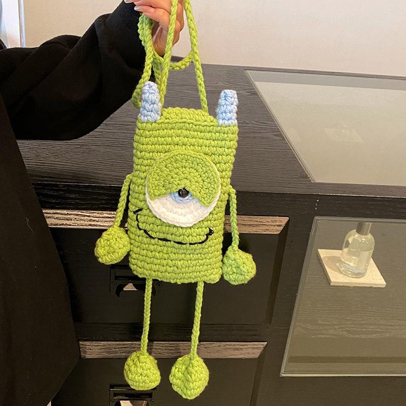 Handmade Crochet Animal Purse, Cute  Bag Artistic Knitted Handbag for Women, Unique Gift Idea