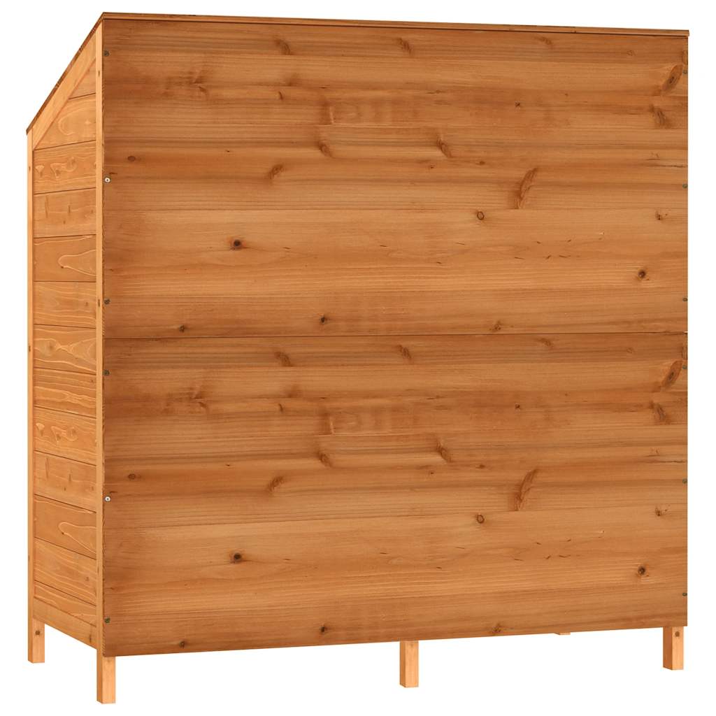Vidaxl Garden Shed, Brown, 102X52X112 Cm, Solid Fir Wood