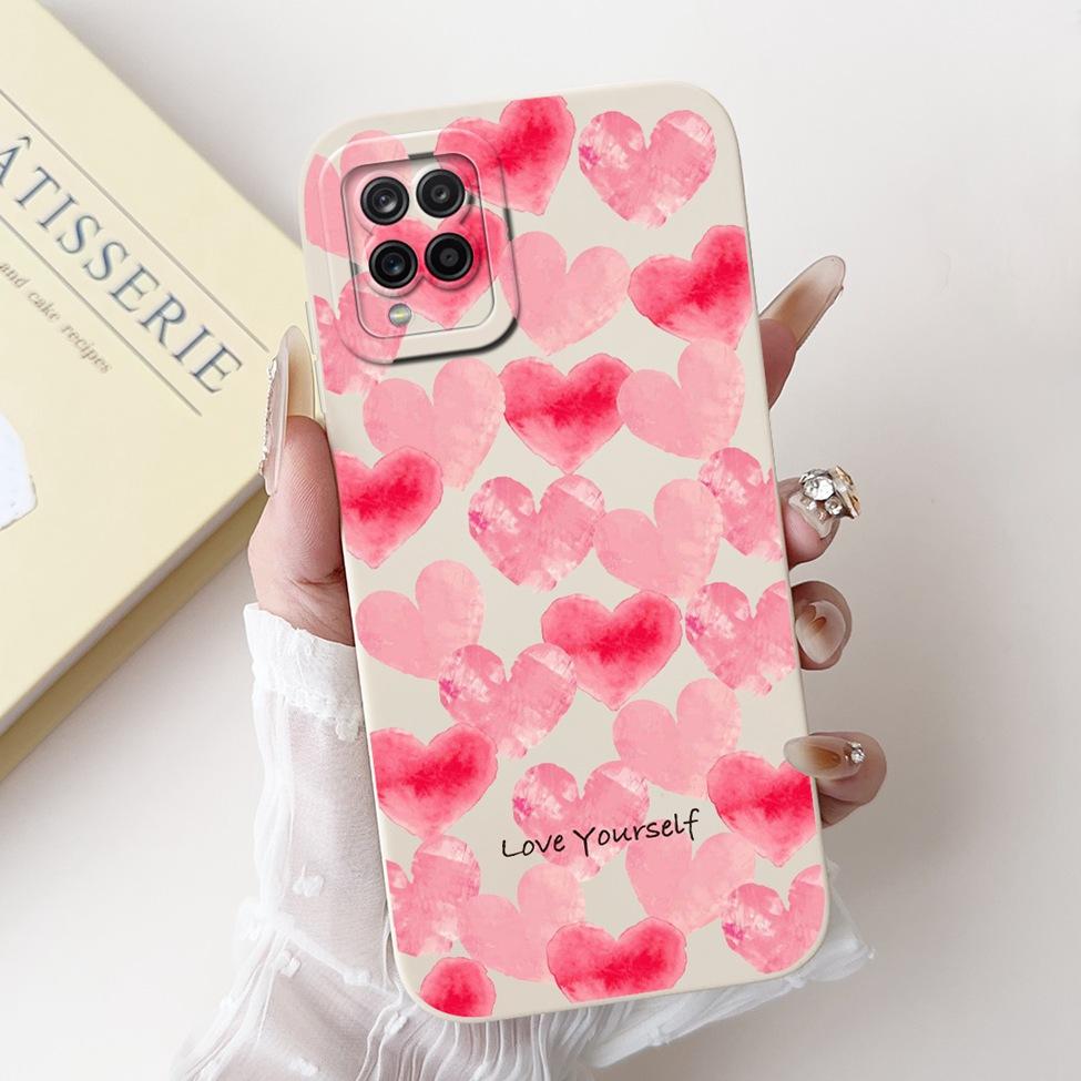Funda For Samsung A12 Case A125F Silicone Cute Kawaii Luxury Fashion Flowers Cover For Samsung Galaxy A12 Phone Case Shockproof