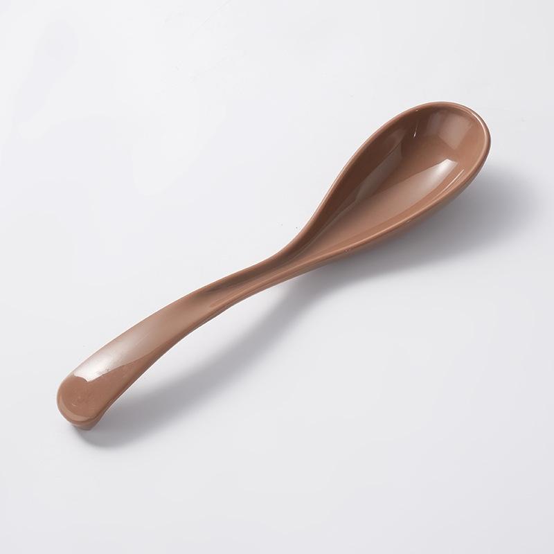PP Material Soup Spoon, Long-handled Porcelain-like Soup Spoon, Household and Restaurant Ramen Spoon, Plastic Spoon