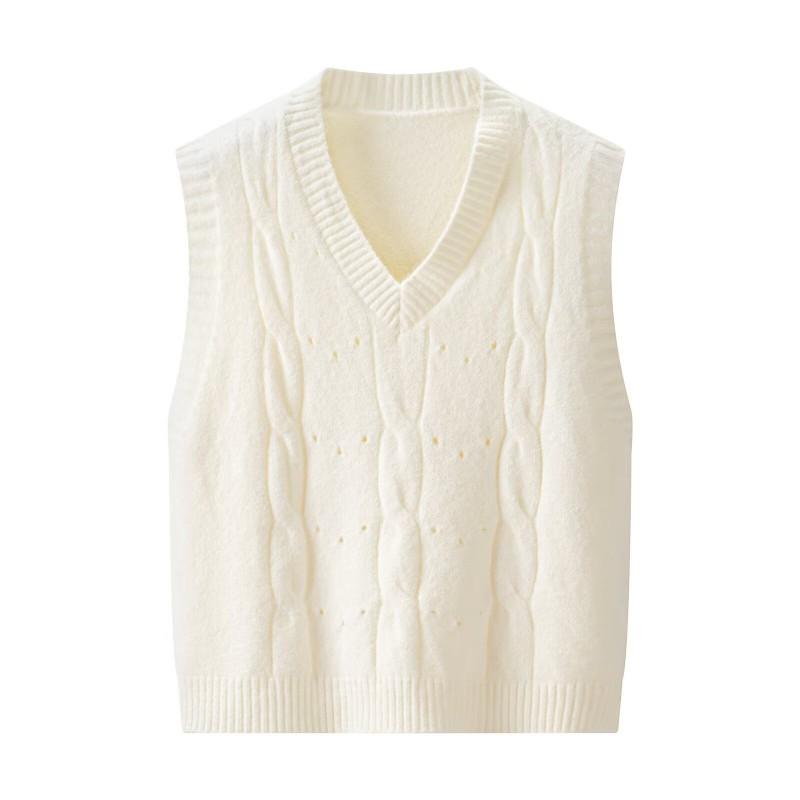 Chaleco de punto para mujer 2026 estilo universitario con ribete de ganchillo - Top sin mangas ligero para capas en azul niebla beige púrpura