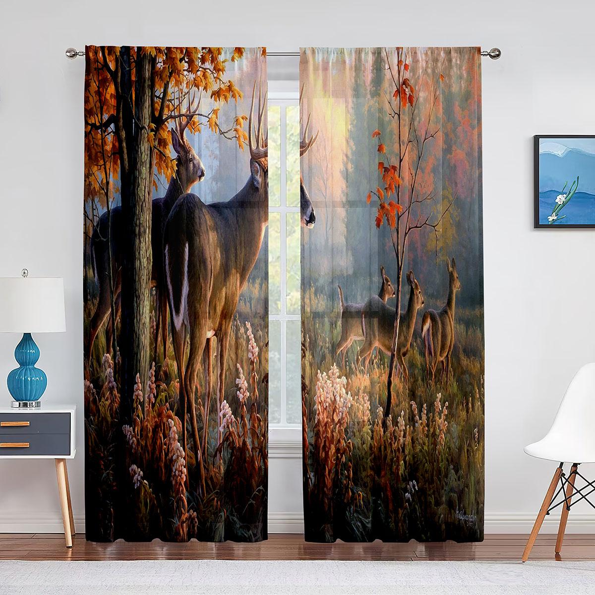 Силуэт двух оленей — фото 5