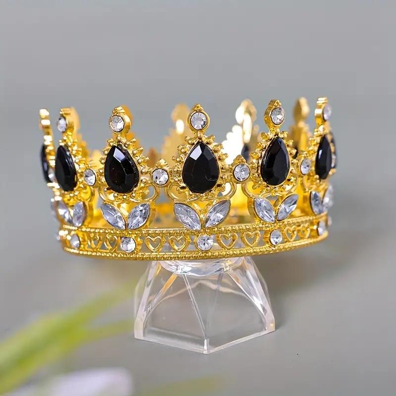 Luxury Baroque Jewelry Crown Retro Princess Queen Banquet Photography Prop Women's Shining Crystal Crown Bridal Hair Accessories