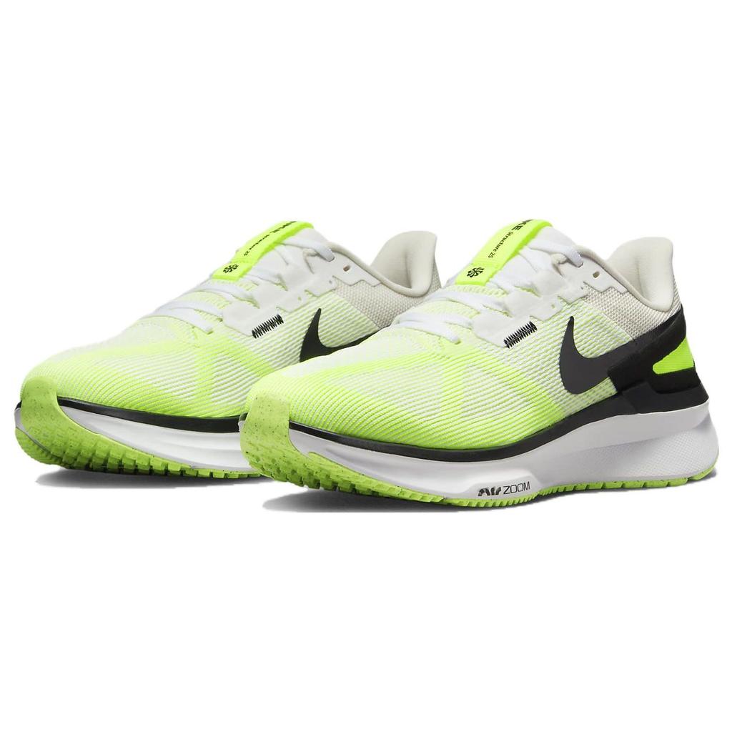 Nike Air Zoom Structure 25 White Volt Men Sneakers Phantom Black DJ7883-100