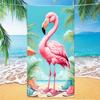 Flamingo Beach Towel, Digital Printing Thin Quick-Dry Anti-Sand Microfiber Lightweight for Swim, Yoga, Travel, Gym, Gift
